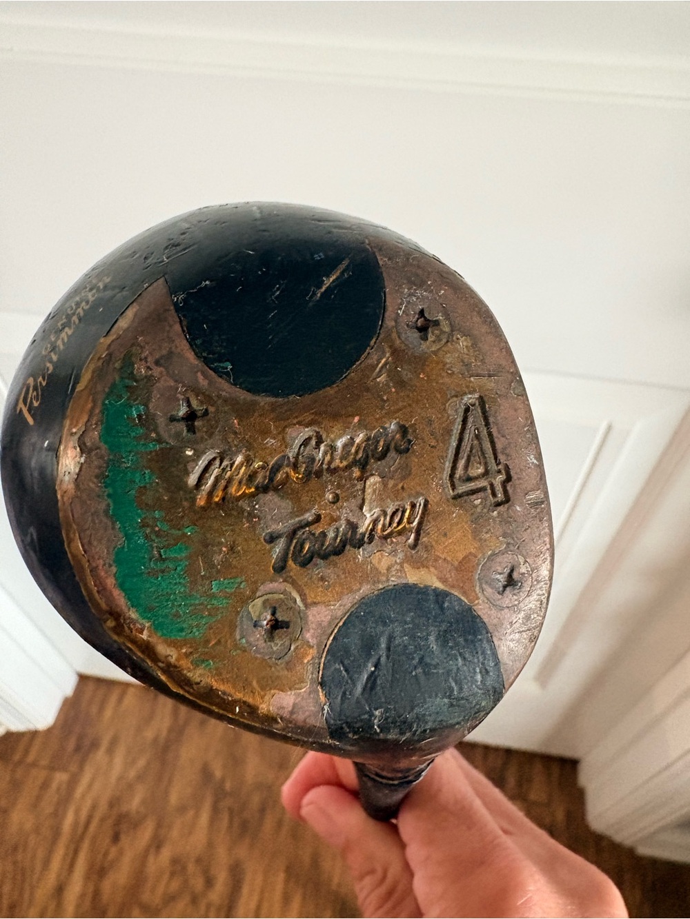 Macgregor Tourney No. 4 Vintage Metal  Persimmon Wood  Head